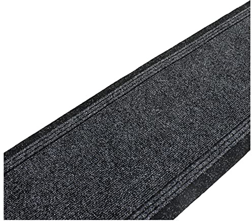 SrS Rugs® Sydney Long Carpet Runner - Heavy-Duty - Stain-Resistant - Absorbent - Non-Slip Rubber Backed - Strong - Industrial Grade - Tough Mat for Hall and Stairs (Black, Length: 18' (67 x 549 cm))