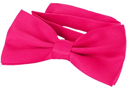 DonDon pink-färgad fluga med hakar - färdigknuten och justerbar
