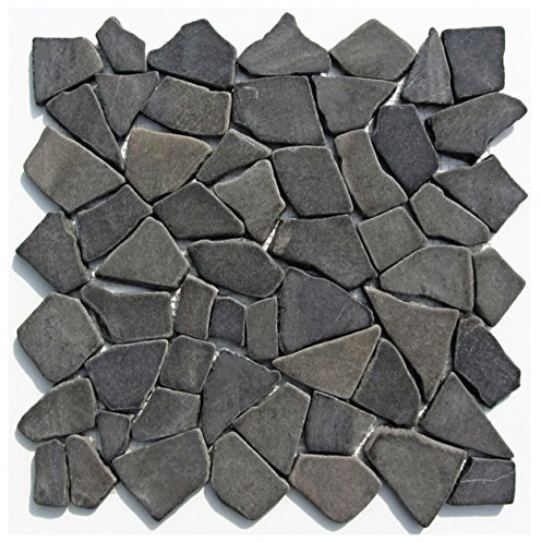 M-1-001 - 1 m² = 11 Fliesen Naturstein Marmor Bruchstein Mosaikfliesen Marmormosaik Fliesen Lager Verkauf Stein-Mosaik Herne NRW