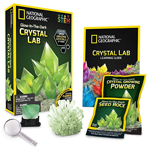 Bandai – National Geographic – Kristallzucht-Set – Grüner Kristall – Bildungs- und Wissenschaftsspiel – STEM – JM00600
