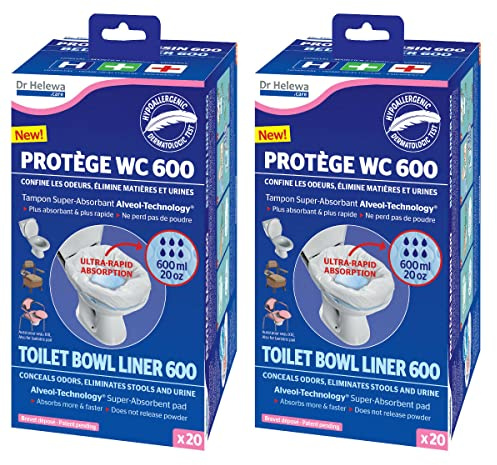CareBag 2X Toiletten Beutel Set a. 20 Stück f. Camping - Chemietoilette für Zelt Wohnwagen Wohnmobil Boot Toilette Parkplatz