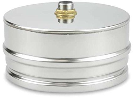 ICS Edelstahlschornstein 1i - Ø 180 mm Kondensatschale mit Ablauf für Zwischenstütze