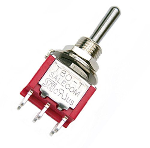 DPDT on-off-on Mini Toggle Guitar Switch for Coil Tapping/Phase Switching