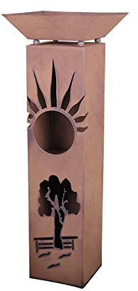 XL Rost Säule + Schale RS75 + S03 Blumensäule Rostsäulen Rost Deko rostig Rostsäule