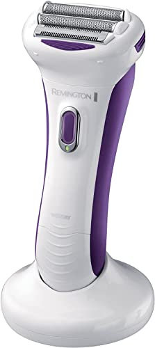 Remington Damenrasierer smooth&silky WDF5030, wiederaufladbar, ergonomischer Scherkopfwinkel, weiß/violett