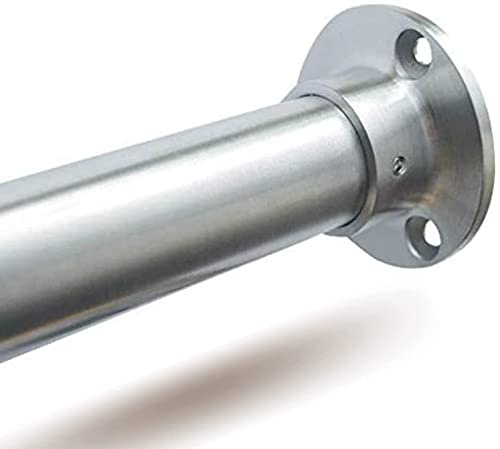 Edelstahl Garderobenstange Kleiderstange 33,7 mm aus V2A - Länge: 50 cm