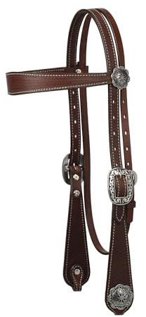 Weaver Pferdehalfter aus der Cowboy-Kollektion, englisches Zaumzeug, Lederhalfter für Pferde zum Reiten, langlebiges Pferdezubehör