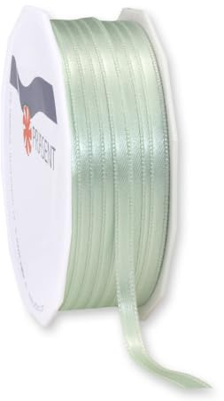 PRÄSENT C.E. Pattberg Satin mintgrün, 50 m Satinband zum Einpacken von Geschenken, 6 mm Breite, Geschenkband zum Dekorieren & Basteln, Dekoband, Anlass