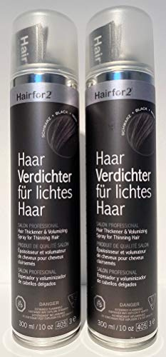 Vorratsangebot! 2 x Hairfor2 Haarverdichtungsspray 400ml (Schwarzbraun)