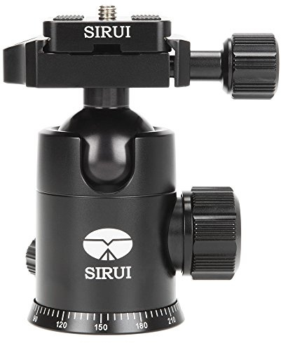 SIRUI E-20 Aluminium Kugelkopf (36 mm, max. Belastbarkeit 12 kg) inkl. TY-50E Wechselplatte schwarz