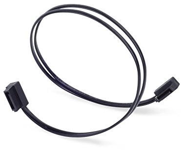 Silverstone Technology CP11B-300 300mm (11.8 in.) Ultra Thin 6Gb/s Lateral 90-Degree SATA Cable with Custom Low-Profile Connectors, SST-CP11B-300