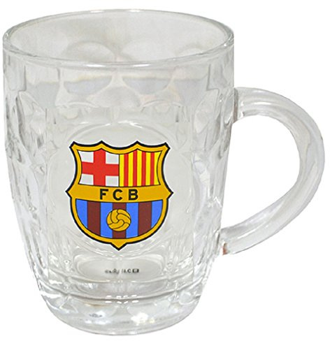 New Official Football Team Glass Pint Tankard Mugs (Various Teams to choose from!) Ideal Xmas gift for any fan! (Barcelona FC)
