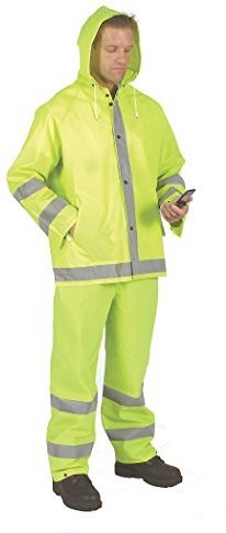 Galeton Repel Rainwear Reflective PVC Rain Suit .35mm Lime 8000975, large (8000975-XXL)
