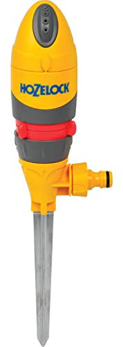 HOZELOCK - Sprinkler Rotating Plus 314 m² : Large-area Spray Sprinkler (ø 20m), Ultra Even Coverage thanks to Hydraulic Motor, 5 Jets, 360° Adjustable Watering Direction [2332P0000]