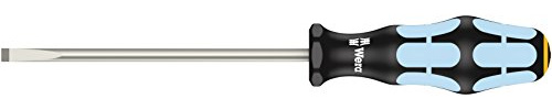 Wera 05032004001 Kraftform Stainless 3335 Stainless Steel Slotted Screwdriver, Lasertip, 5.5mm Head, 5 Blade Length