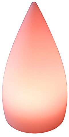 LED-Highlights Deko Lampe Kegel Garten Leuchte 12 x 24 cm Rund Batterie Akku Kabellos Farbwechsel Bunt RGB Dimmbar mit Fernbedienung Innen Aussen Wasserdicht PE-Kunststoff