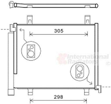VAN WEZEL Kondensator, Klimaanlage 58005327 Kompatibel mit: SEAT Mii, SKODA CITIGO, E-CITIGO, VW UP! | Kompatibel mit: SEAT Mii, SKODA CITIGO, E-CITIGO, VW UP!