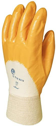 Lote de 10 pares de guantes nitrilo amarillo soporte algodón 9310 de Eurotechnique