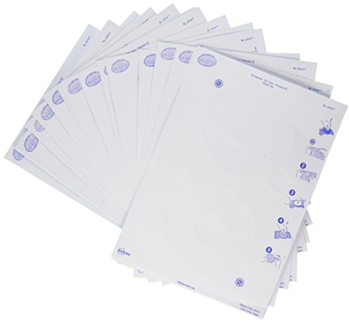 Avery España L6043-25.Caja de 50 etiquetas blanca cubriente para CD. Diam. 117mm