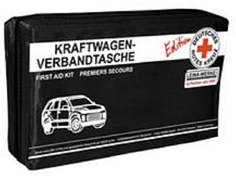 LEINAWERKE 82093 KFZ-Verbandtasche Compact + Warnweste schwarz - weiß/rot, 1 Stück