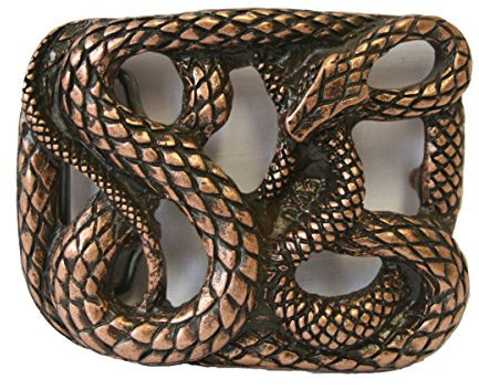 Dark Dreams Gothic Mittelalter LARP Buckle Schnalle für Gürtel Gürtelschnalle Snake altkupfer