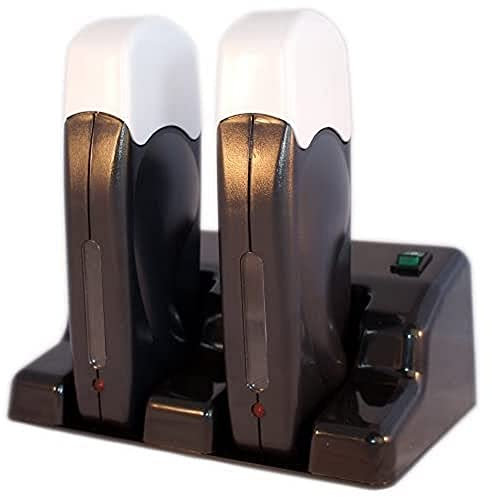 EpilWax 2 Wachserhitzer für 100ml Roll-Ons mit Basis - Black Style Series - Wachswärmer Geräte zum Schmelzen von Wachs-Nachfüllpatronen (Duo, Schwarz)