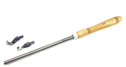 Wiedemann Ausdrehhaken groß gerade und groß gekröpft mit Ø16mm Halterstange für Drechsler/Woodturner
