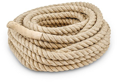 HAEST - Tauziehseil aus Jute, 22 m, 25 mm Durchmesser, Robustes Juteseil, Tau Seil für Tauziehen, Sport, Schule & Freizeit