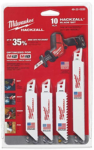 Milwaukee Saber Saw Blade Hackzall Set, 49220220