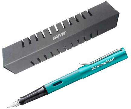 Lamy Füllhalter AL-star Modell 023, inkl. Laser-Gravur, Farbe turmaline (Feder M (Mittel))