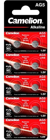 10 x AG5 LR48 KNOPFZELLE 193 393 GP93A SR754W CAMELION