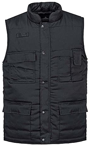 Portwest Chaleco De Calor Shetland, Tamaño: 4XL, Color: Negro, S414BKR4XL