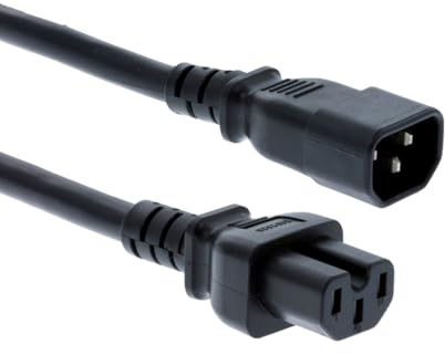 CablesAndKits Compatible Cisco MDS 9000/9200 Jumper AC Power Cord, CAB-C15-CBN, 10FT | IEC C14 to C15 15A 250V Power Cable, 14AWG Server PDU Extension Cord