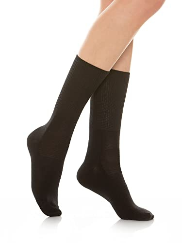 Relaxsan 560 (1 Paio - Nero, Tg.4) Calze Senza Elastico Uomo Donna, Senza Compressione Piedi Diabetici