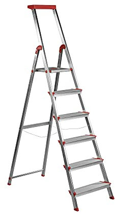 Escalera Aluminio Rolser BRICO 220 6 Peldaños Anchos. Certificada según Norma Europea EN-131 para Uso doméstico y Profesional.