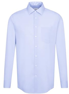 Chemise business homme Seidensticker - coupe ajustée - sans repassage - col Kent - manches courtes - 100% coton