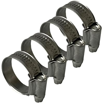 Hi-Grip Hose Clamps Clips Stainless Steel - British Type - Pipe Clamp 25-35mm, 4PCS