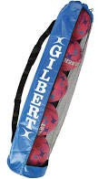 Gilbert Netball Tubular Ball Tube Holdall - BLUE/RED or BLACK options (BLUE)