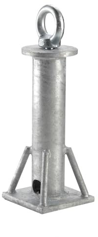 Sport-Thieme Slackline Bodenanker | Erdanker zum Einbetonieren für sicheres Slacklinen ohne Bäume | Rostresistentes verzinktes Eisen | LxBxH: 13x13x35 cm | Belastbar bis min. 150 kg