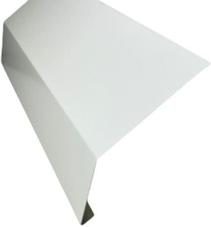 Traufblech 2 m lang Aluminium 0,8 mm (groß, weiß Ral 9010)