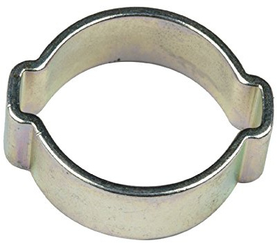 MIKALOR 10 x Double Ear O Clips Fuel Clamps, Water Coolant Pipes Air Hydraulic Hoses [14-17mm], Silver