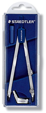 STAEDTLER 558 01 Mars Basic 558 Präzisionszirkel im Klappdeckeletui, silber