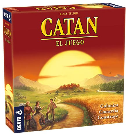 Devir - Catan, Juego de Mesa, 3-4 jugadores, Juego de Mesa Familiar, Juego de Mesa para jugar con Amigos (BGCATAN)