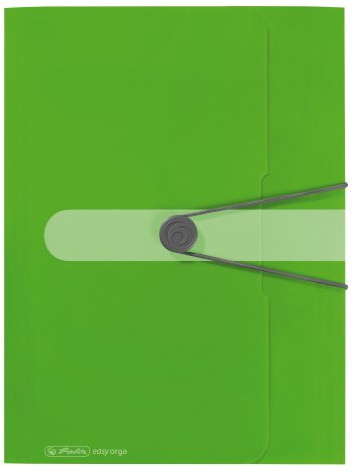 Herlitz 11206000 Gummizugmappe 3er Pack PP A4 opak apfel