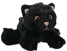 WILD REPUBLIC Black Cat Stuffed Animal, Plush Toy, Gifts for Kids, Hug'Ems 7 Inches