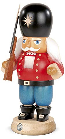 Cascanueces soldado, 23 cm. de alto, original de los Montes Metálicos (Erzgebirge) hecho por la empresa Müller del pueblo de Seiffen