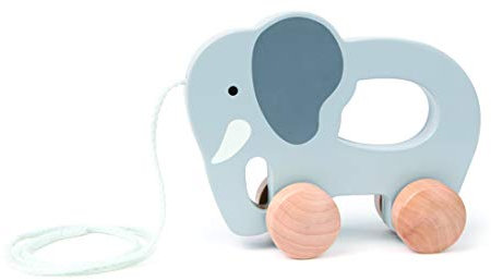 Hape Nachzieh-Elefant aus Holz, Schiebe- und Ziehspielzeug für Kleinkinder ab 12 Monaten