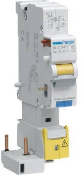 bloc différentiel - phase + neutre - 25a - 30 ma - type hi - hager bdh225f