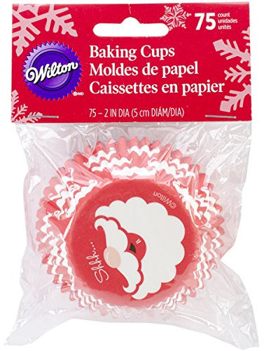 75 PIROTTINI Muffin Barba Babbo Natale Wilton Cake Design Pasta di Zucchero