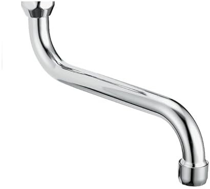 Schläfer 400313 | Canna di Ricambio Universale per Rubinetto Cucina, Girevole a S per Gruppo Rubinetto a Muro, Ghiera 3/4 x 20cm, Compatibile con Aeratore Neoperl Anticalcare per Risparmio Acqua M22